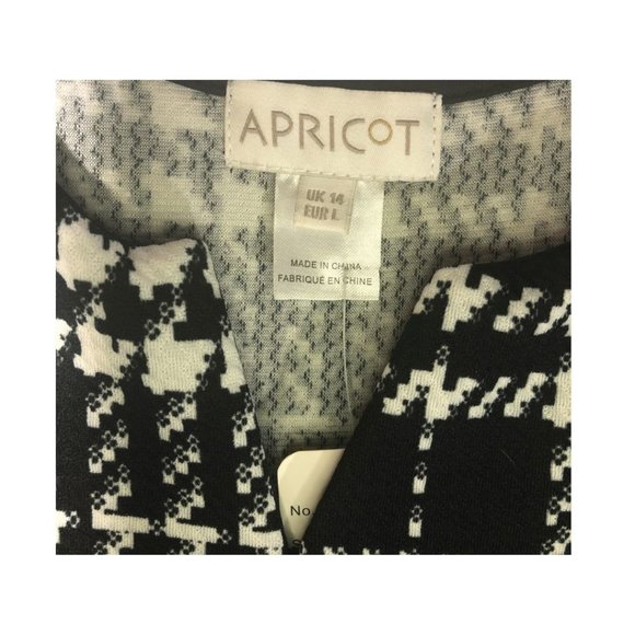 APRICOT Houndstooth Wide-Leg Jumpsuit In Size Large - Picture 4 of 6